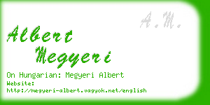 albert megyeri business card